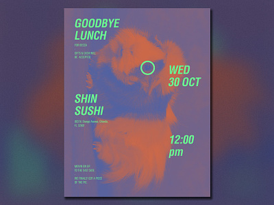 Lunch Invite invite neon poster type