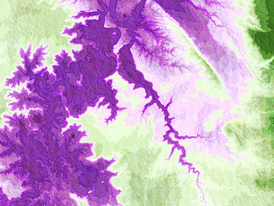 Grand Canyon map terrain tilemill watercolor