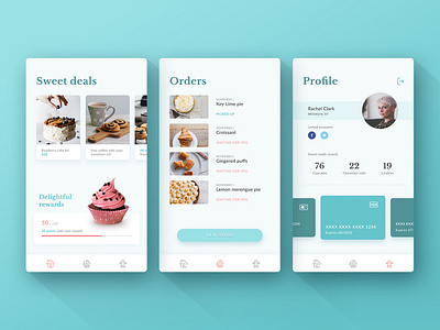 Cupcup cupcake desserts ios app pastels pastry shop ui ux