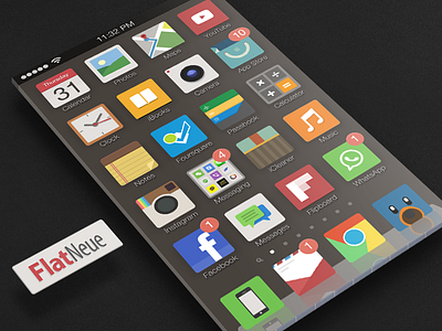 FlatNeue flat flat icon flatneue icon icons ipad iphone themes