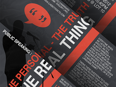 The Personal - The Truth - The Real Thing advertising poster