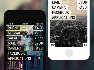 Asymmetric HD iphone themes typography user experience user interface