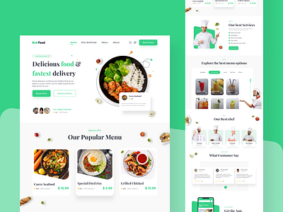 BoltFood - Delicious Food Landing Page figma productdesign ui uiux ux webdesign website