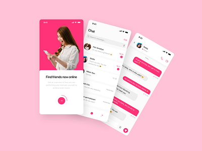 DailyUI - Chating for dating app design figma graphic design ui ui design uiux ux web design