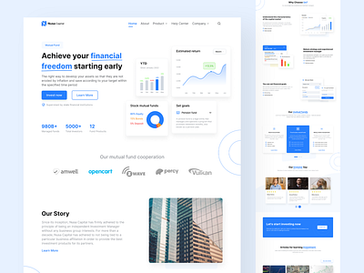 Nusa Capital - Mutual Fund Company design figma graphic design ui ui design uiux ux web design