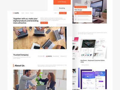 Creatifa - Creative Agency Landing Page design figma graphic design ui ui design uiux ux web design