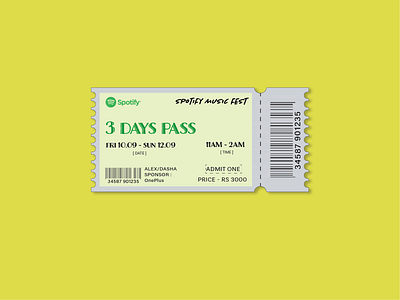 Spotify Event Ticket