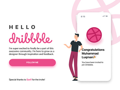 Hello Dribbble! app design firstshot hellodribbble minimal ui ux web website