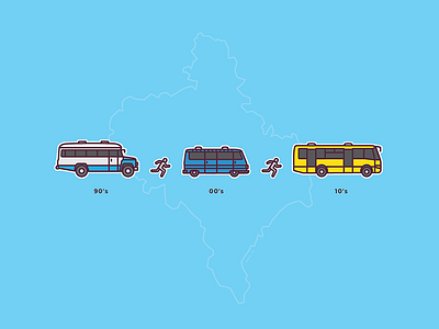 Ivano-Frankivsk Public Transport Timeline bus illustration ivano frankivsk linecraft monoline public transport ukraine