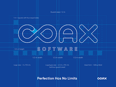 COAX Software Logo Review agency blueprint brand build coax logo logotype module perfection redesign scheme software