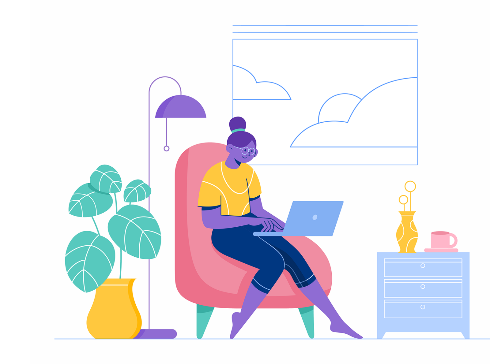 Remote work by Felic Art on Dribbble