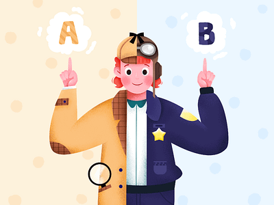 Would You Rather affinity designer boy character child childhood children choose cloth color detective dream girl illustration job kid pilot uran