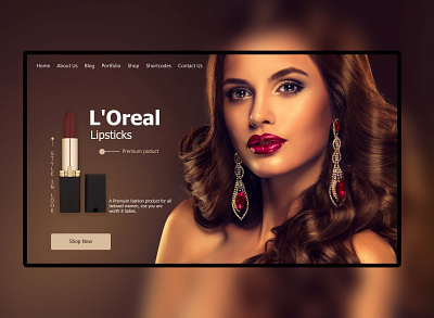 idea for Landing page of Beauty Products app branding design mobile modern app design new idea ui ux vector web