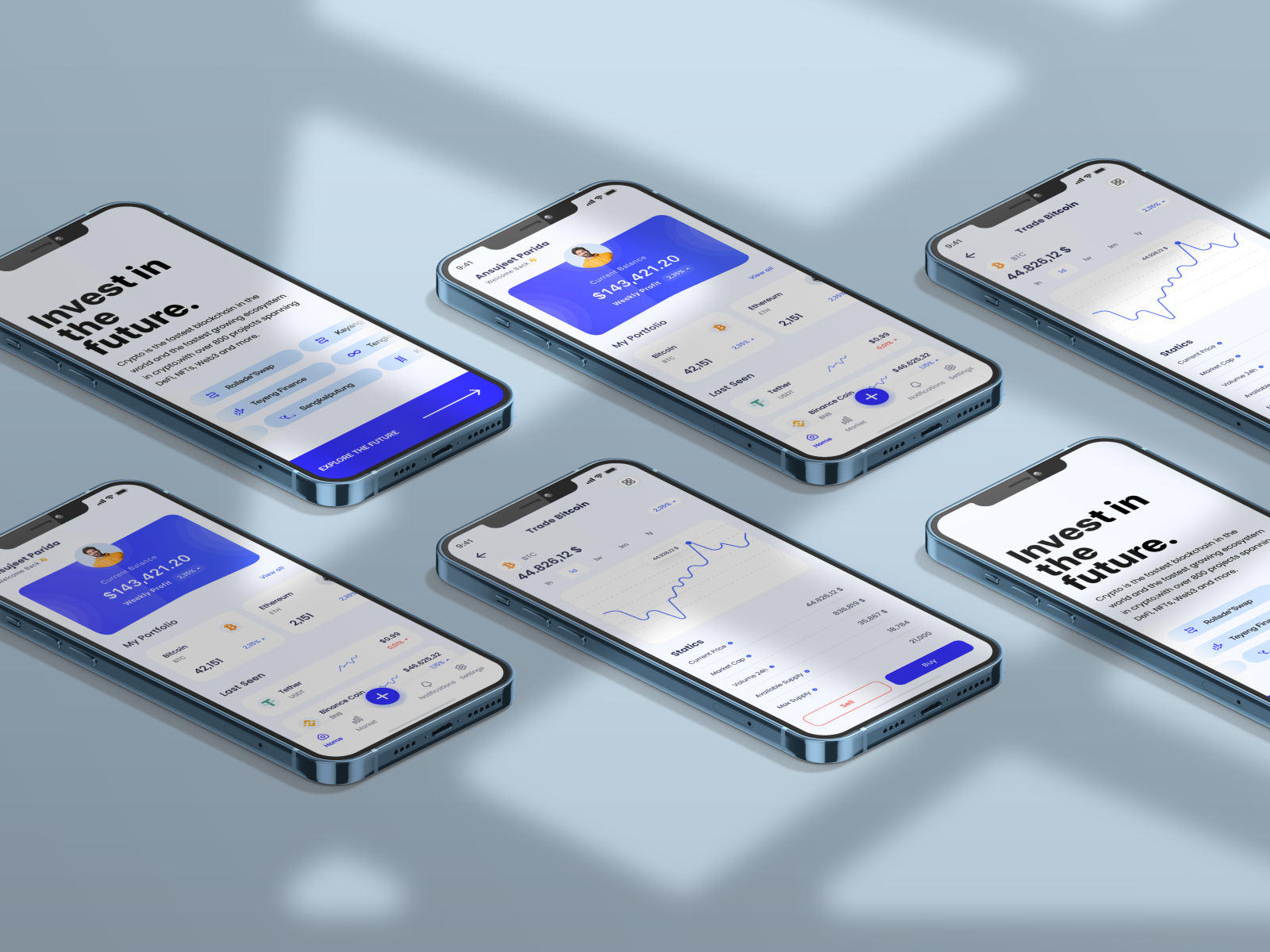 Crypto App UI design - II by Ansujeet Parida on Dribbble