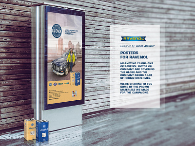 Posters for Ravenol branding design