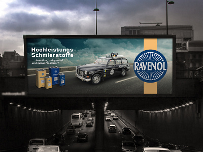 Posters for Ravenol branding car design oil poster