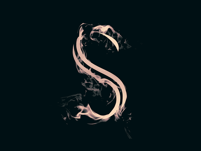 Smoke letterform loop looping smoke
