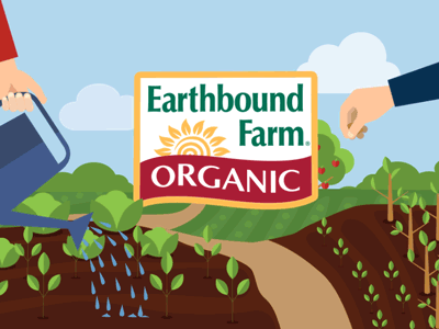 Earthbound Farm Intro animated gif animation earthbound farm farm food logo animation loop organic planting seamless loop