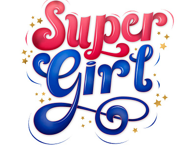 Super Girl bold letters flourishes girl girls hand drawn hand drawn type hand lettering handlettering super superhero type vector vectorlettering