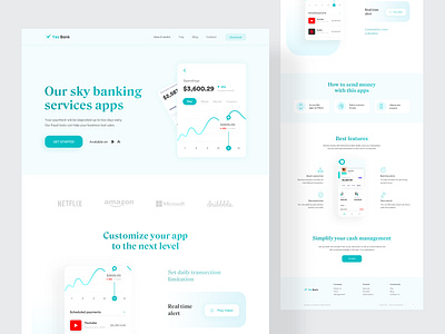 Sky banking landing page