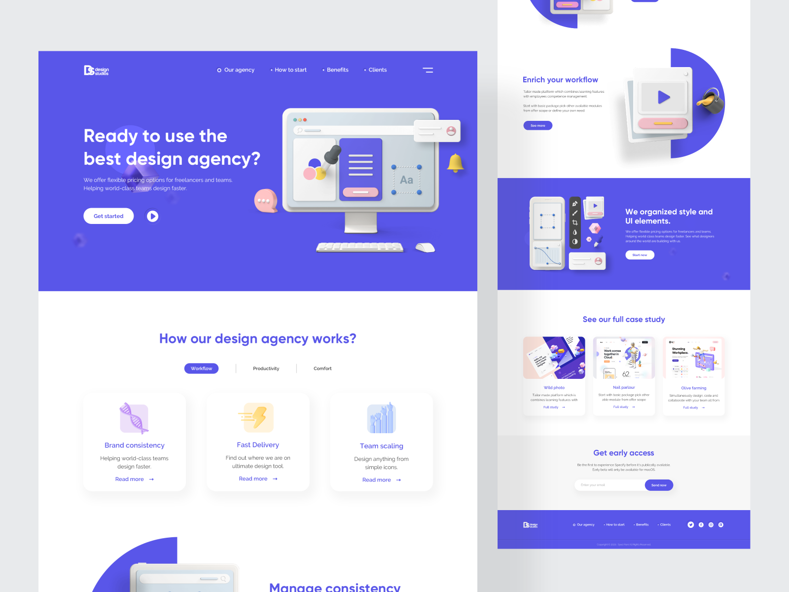 Design agency landing page by Syed Roni on Dribbble