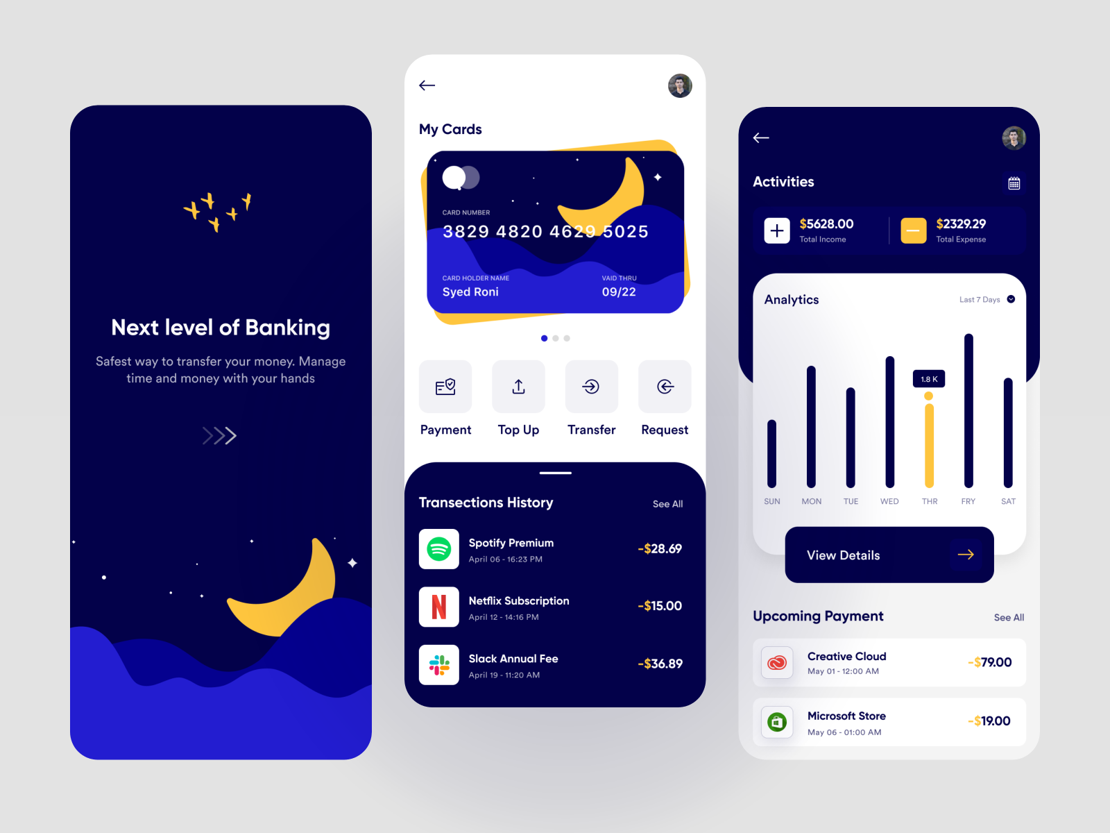 Next Level Banking Mobile App by Syed Roni on Dribbble