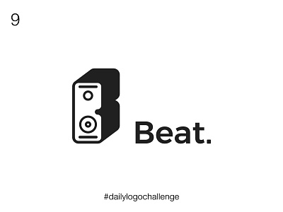 9/50 Beat logo design beats branding dailylogochallenge design logo music music streaming songs speakers vector