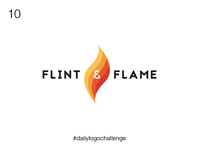 10/50 Flint & Flame logo design