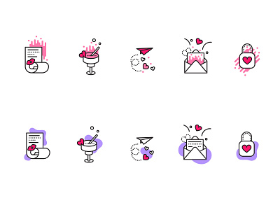 Valentines Icons free freebie heart icons linear love modern set sketch stickers valentine vector