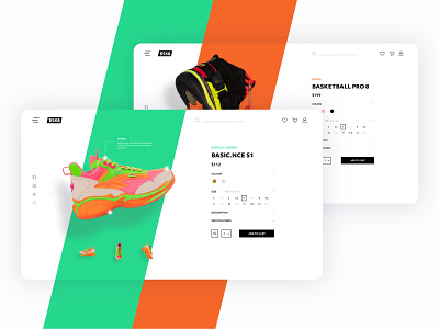 BSK8 Single Product Page branding clean design desktop e commerce product design product page shop sneakers store ui ux