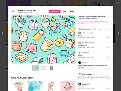 Redesign of Dribbble Post branding chat clean comments design dribbble post simple ui ux webdesign website concept