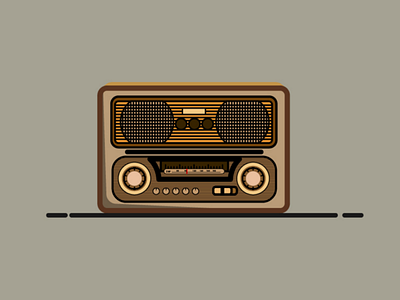 Old Radio #2 classic illustrator old radio radiovector vector vintage