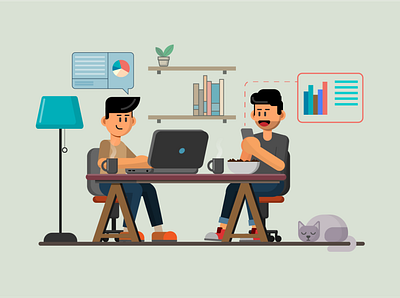 Work From Home flatdesign illustration illustrationwork illustrator vector vectoraldesign vectorart vectordesign vectorillustration vectorwork