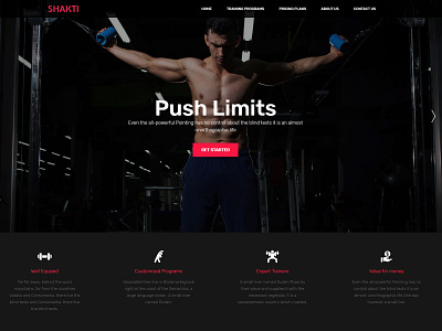 Shakti free templates gym templates html5 responsive teamplates ui design ux design web design website website design website mockups website templates