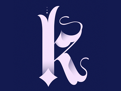 K for 36DaysOfType 36daysoftype 36daysoftype07 blackletter calligraphy illustration lettering typography vector