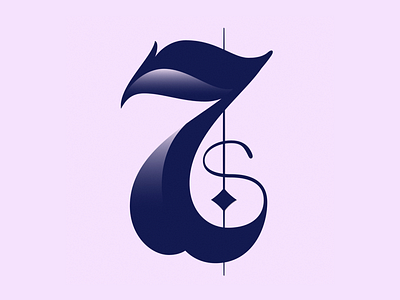 7 for 36DaysOfType 36daysoftype blackletter illustration lettering typography vector