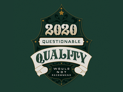 2020 Would not recommend 2020 badge handlettering illustration lettering vector