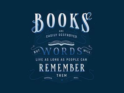 Book Box Quote Commission book box hand lettering handlettering illustration lettering letters quote quote design type typography vector