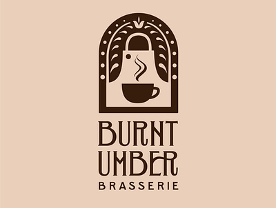 Burnt Umber Brasserie Custom Logo Design brasserie hand lettering handlettering lettering letters logo logotype logotype design type typography