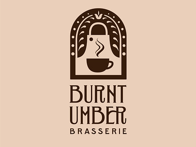Burnt Umber Brasserie Custom Logo Design