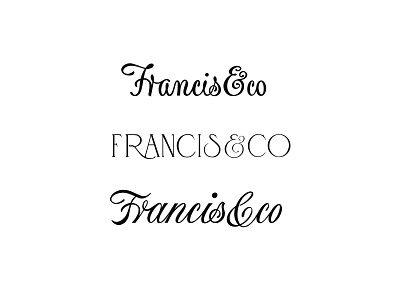 Francis & Co Logo Sketches hand lettering lettering logo logo design logotype typography wordmark