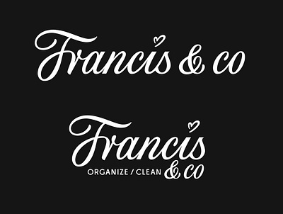 Francis & Co Custom Logo custom logo custom type design hand lettering lettering logo logo design logotype type typography vector