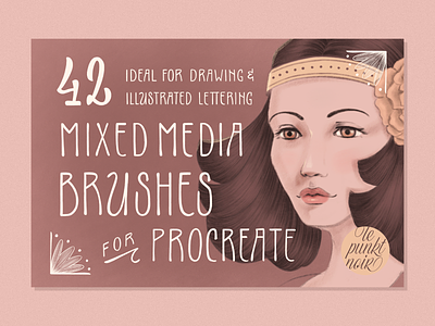 Mixed Media Brushes for Procreate brushes handlettering illustration lettering procreate resources
