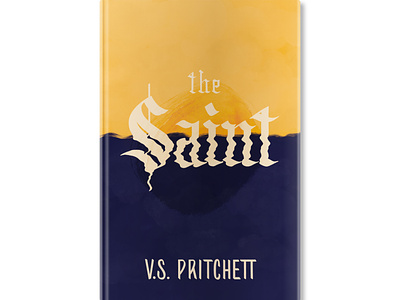 The Saint by V.S.Pritchett book cover book jacket design handlettering illustrated book cover lettering minimal procreate
