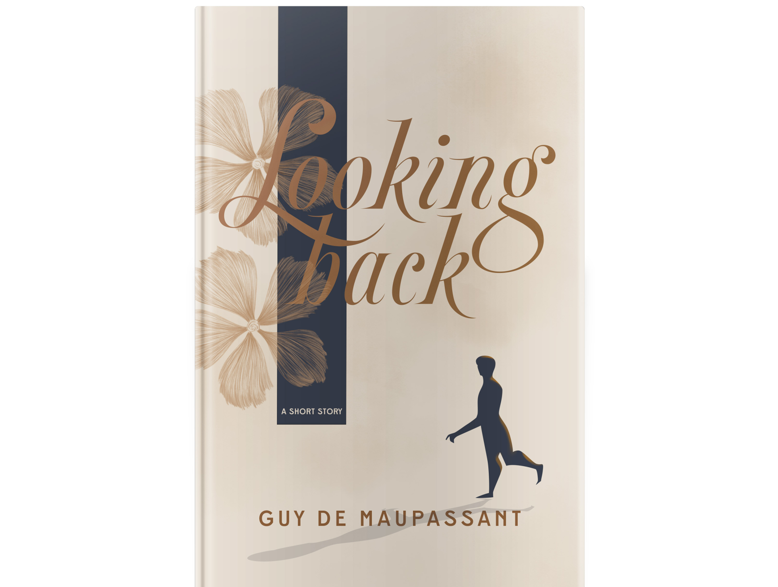 Looking Back by Guy de Maupassant book cover design illustration lettering typography