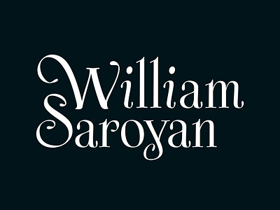 William Saroyan Lettering