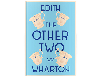 The Other Two by Edith Wharton book cover illustration lettering typography