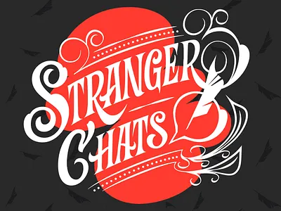 Stranger Chats Logo design handlettering illustration lettering logo type typography vector