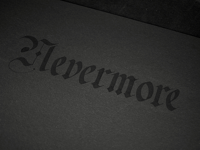 • Day 91 • Nevermore black on black blackletter calligraphy challenge handlettering lettering letters nevermore pilot parallel pen type typography