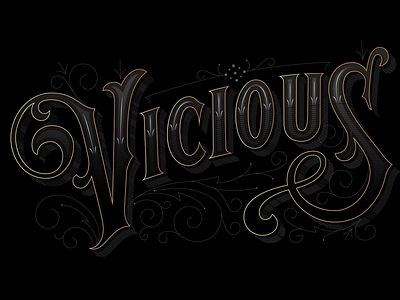 Vicious Victorian Lettering Study handdrawn handlettering lettering letters type typography victorian